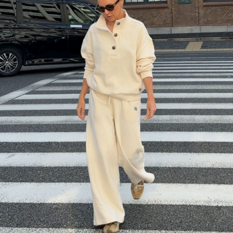 Ivy Wide Leg Trackpant – Marshmallow