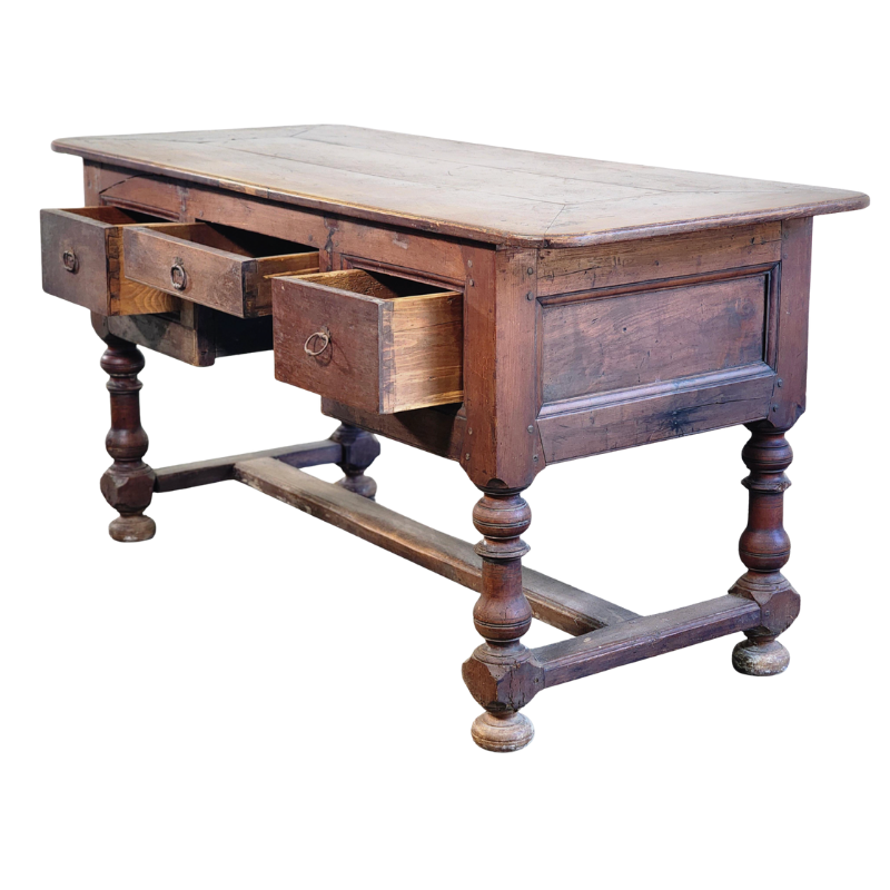 French Antique Walnut Desk