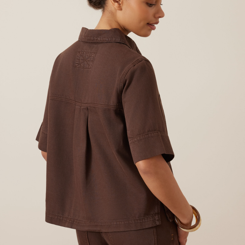 Noa Short Sleeve Shirt – Chocolate