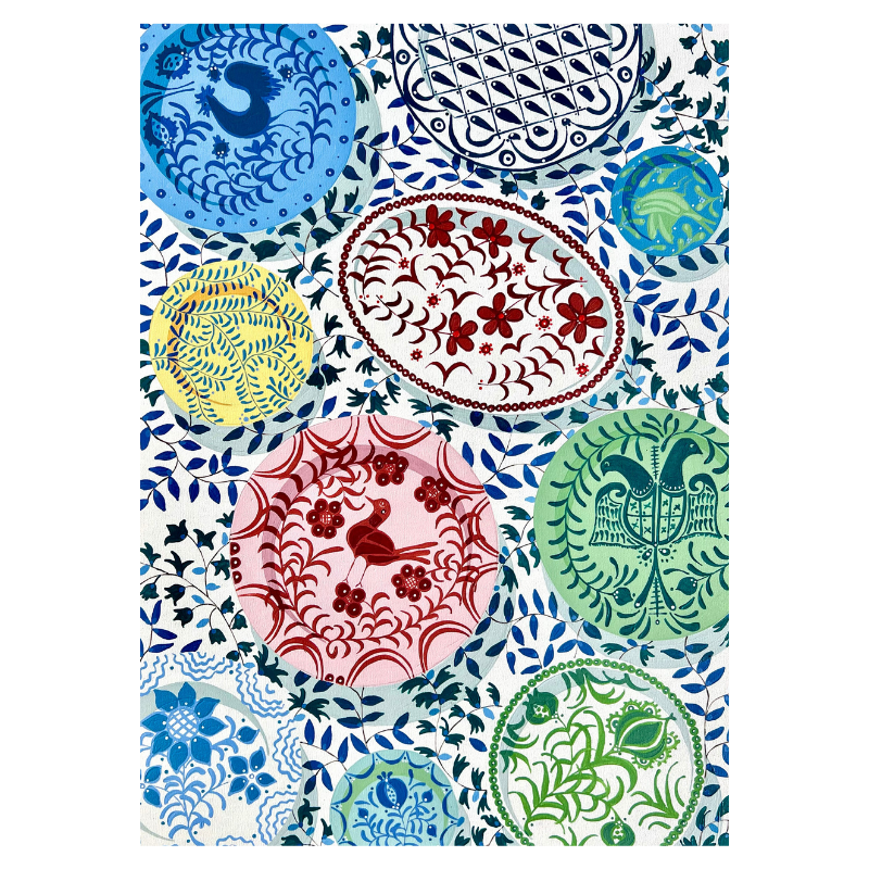 Emma Sheehan Tea Towel – Plates