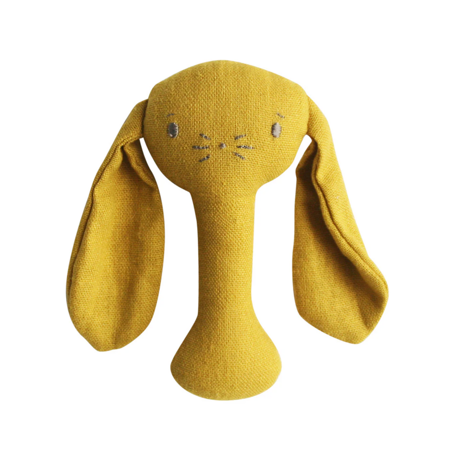 Bunny Rattle – Butterscotch Linen
