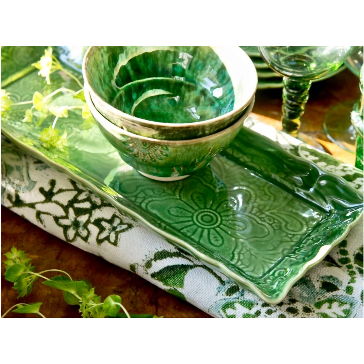 Arabesque Rectangular Server – Antique
