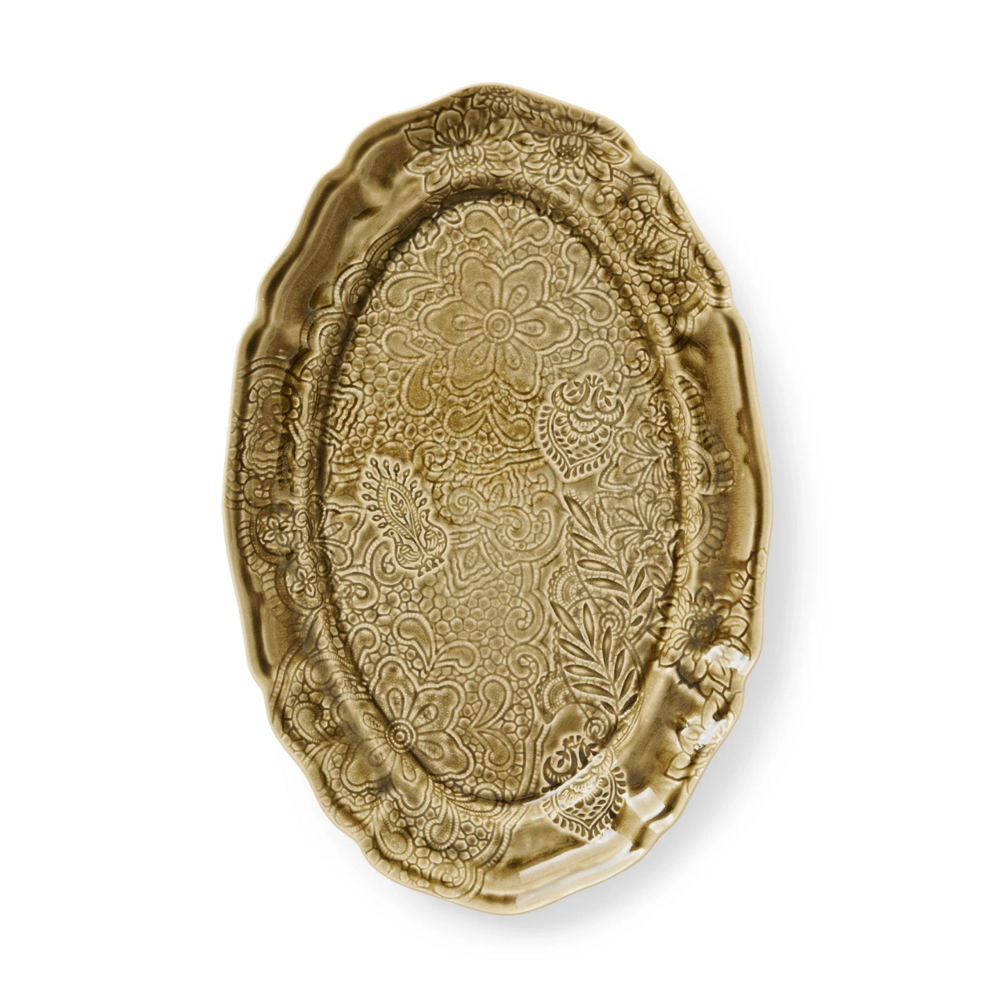 Arabesque Large Oval Server – Sand