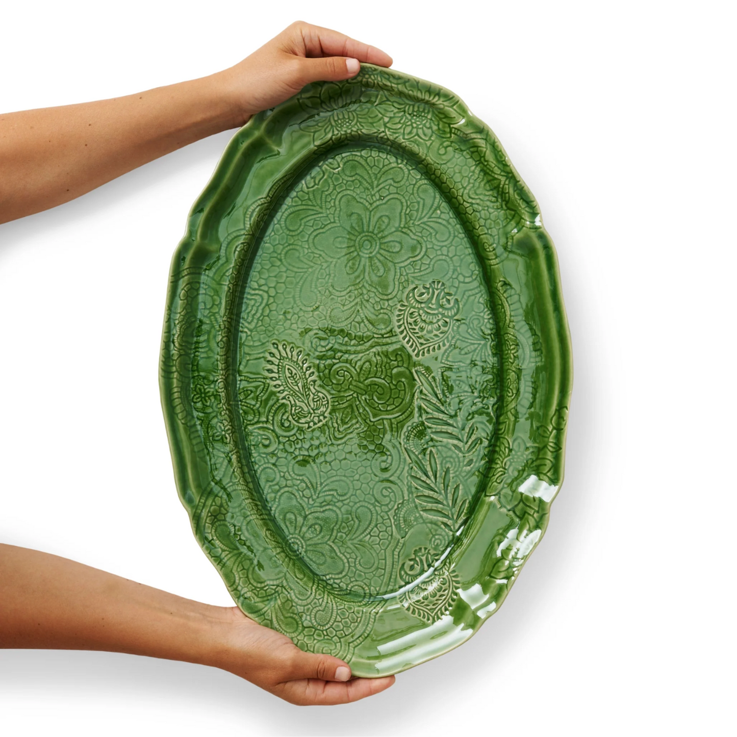 Arabesque Large Oval Server – Primavera