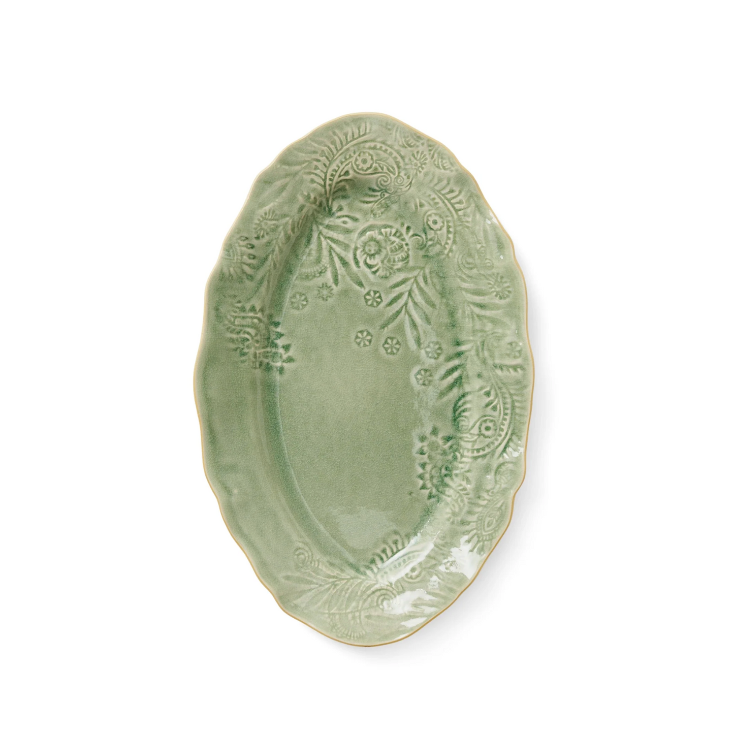 Arabesque Small Oval Server – Antique