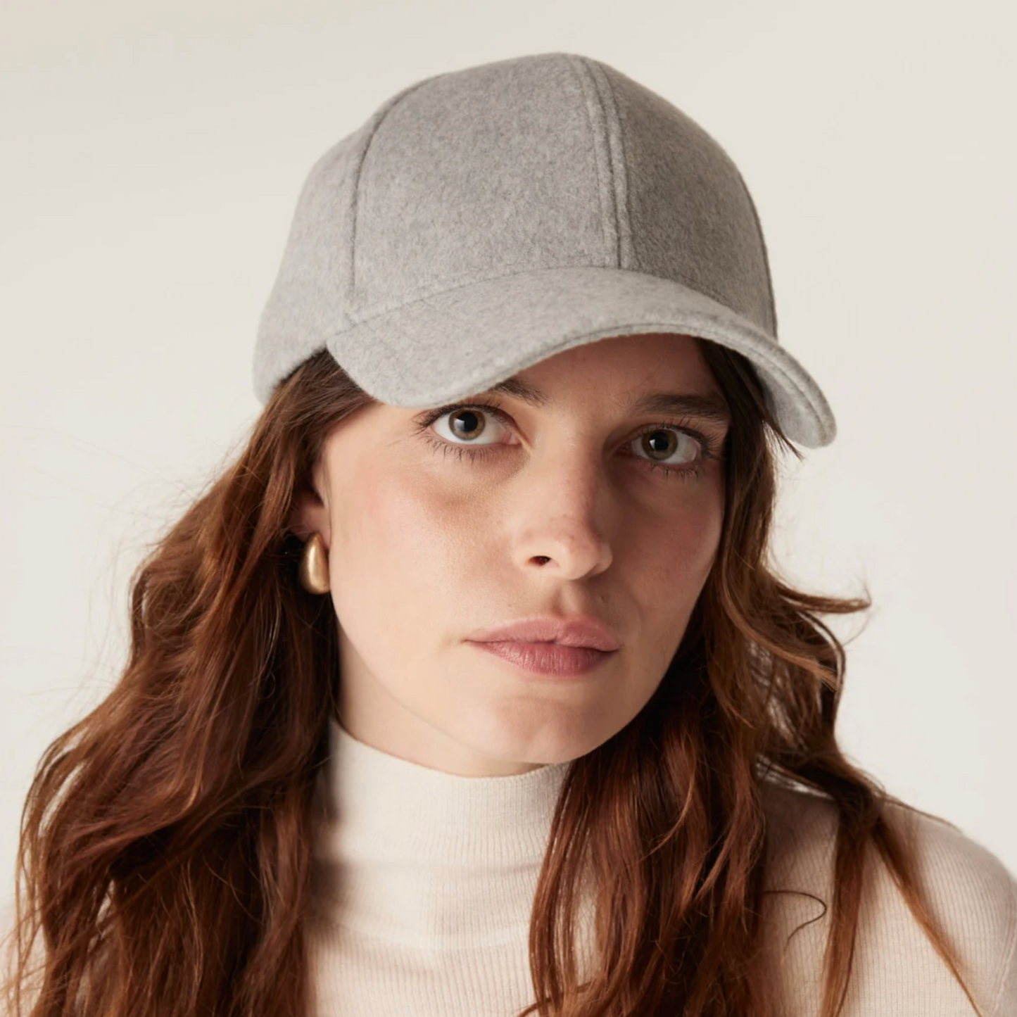 Wool Cashmere Cap - Grey Marle