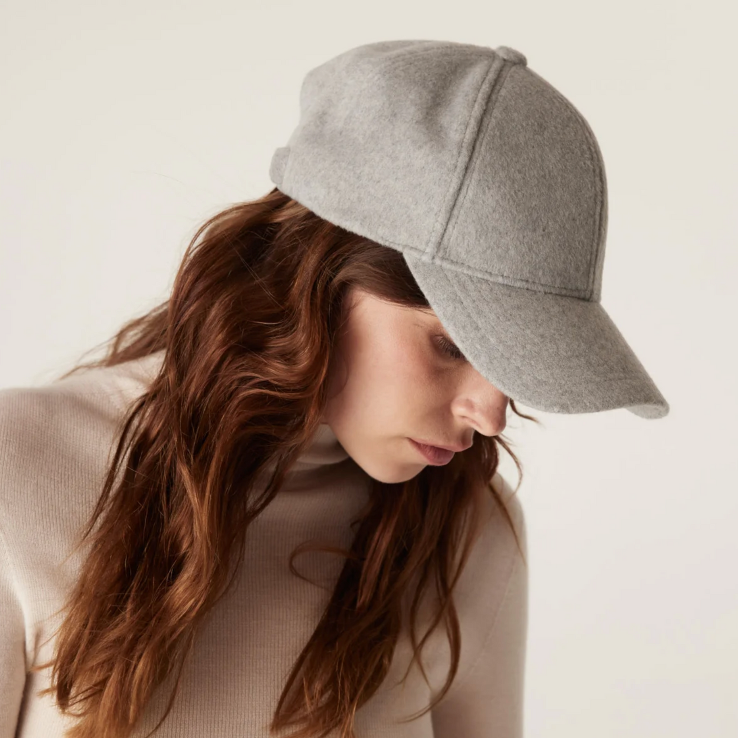 Wool Cashmere Cap - Grey Marle