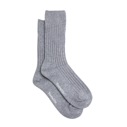 Ribbed Merino Sock - Grey