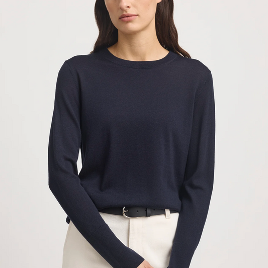 Fine Merino Crew – French Navy