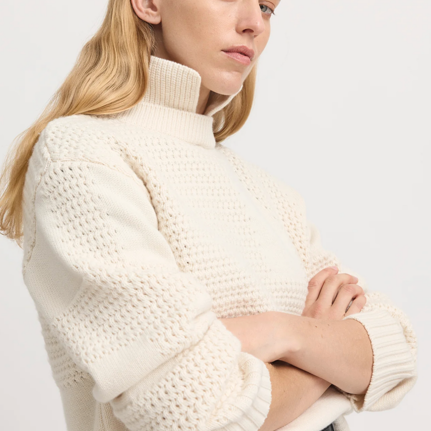 Textured Stitch Funnel – Ivory
