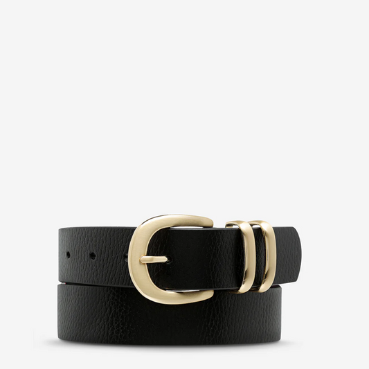 Let It Be Belt - Black & Gold