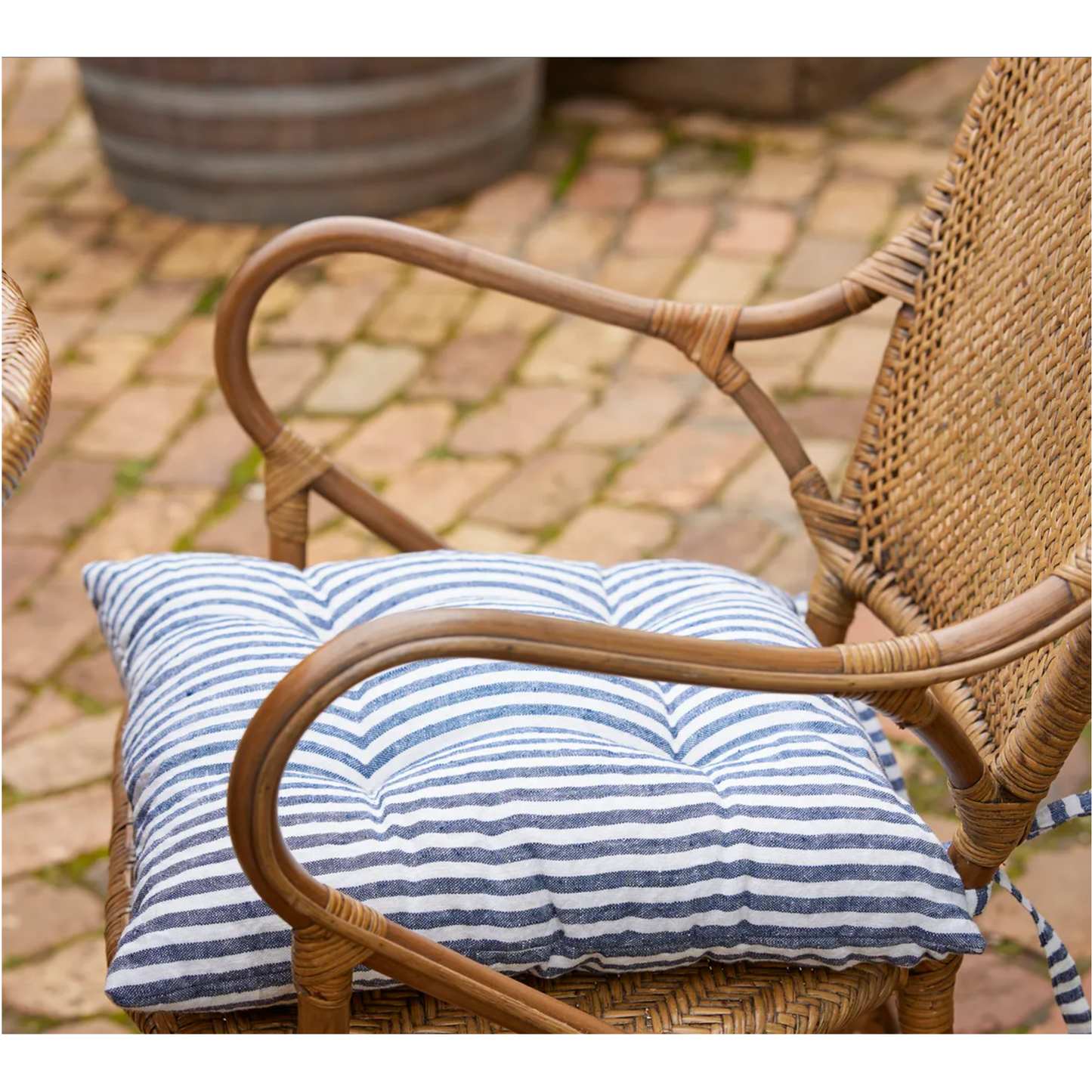 Blue And White Chair Cushion