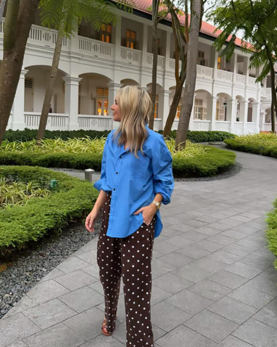 Peta Oversized Shirt – Amalfi Blue
