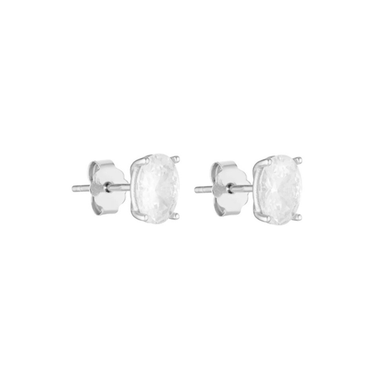 Oval Studs – Silver