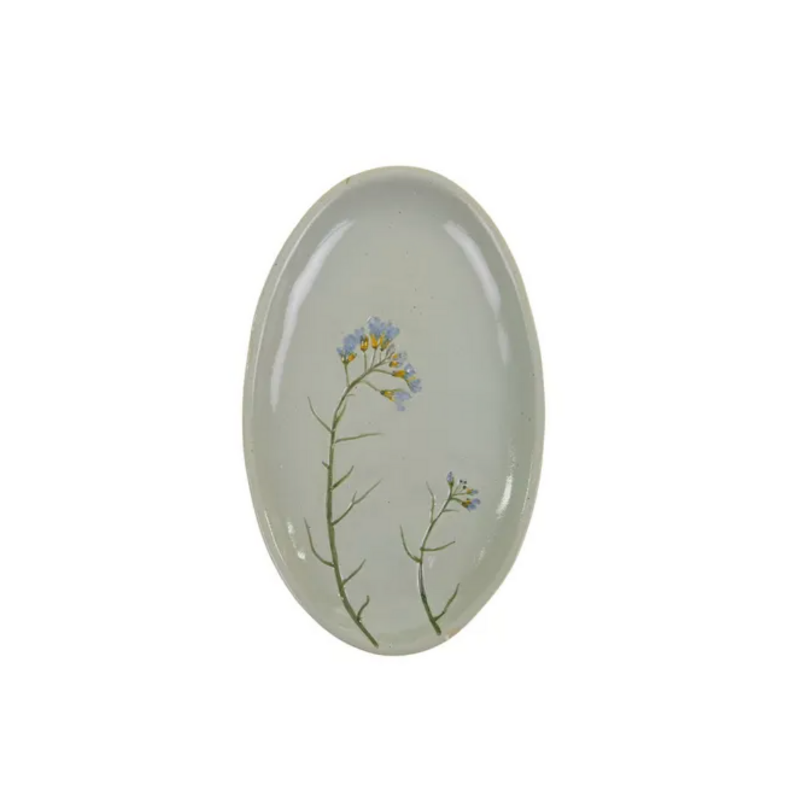 Fiori Cerulei Oval Plate