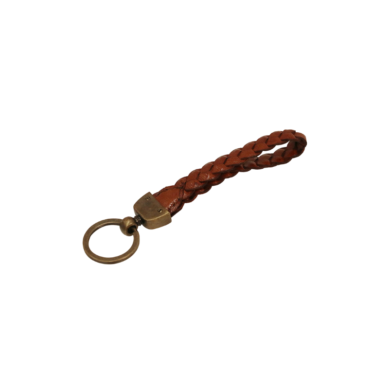 Tan Leather Key Ring