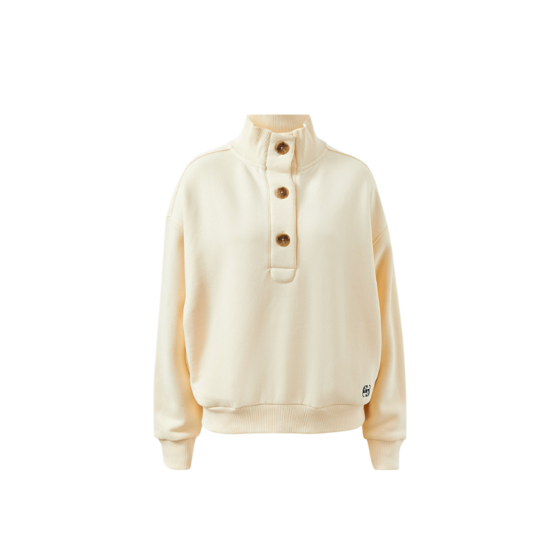 Marli Button Sweat – Marshmallow