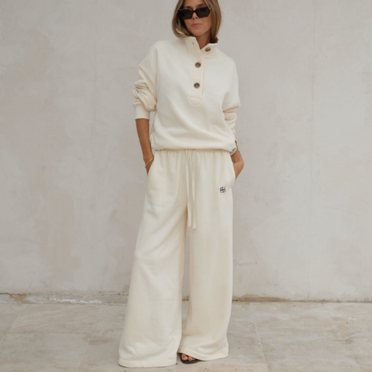 Ivy Wide Leg Trackpant – Marshmallow