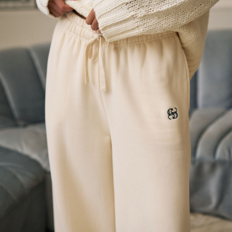 Ivy Wide Leg Trackpant – Marshmallow