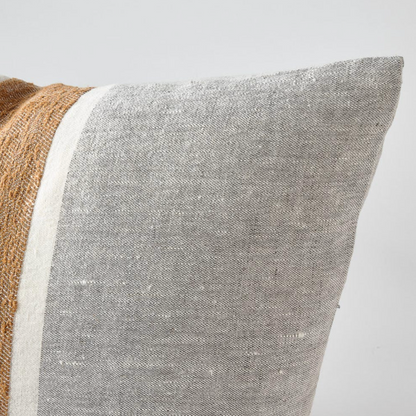 Nutmeg And Slate Stripe Cushion