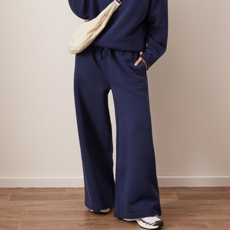 Ivy Wide Leg Trackpant – Heritage Navy