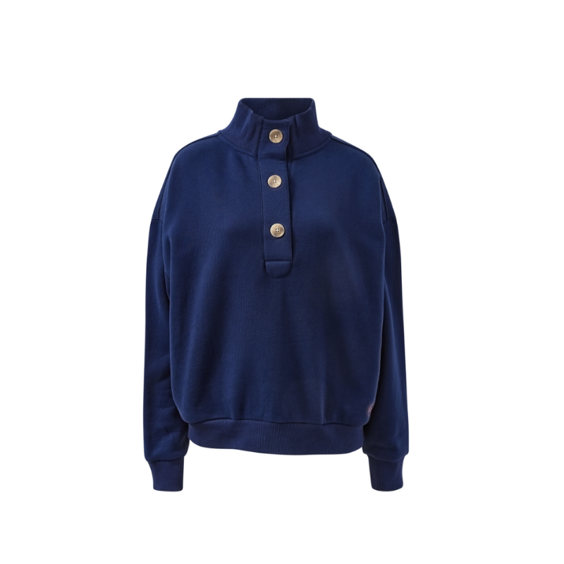 Marli Button Sweat – Heritage Navy