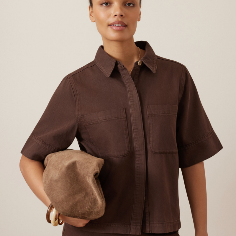 Noa Short Sleeve Shirt – Chocolate