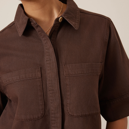 Noa Short Sleeve Shirt – Chocolate