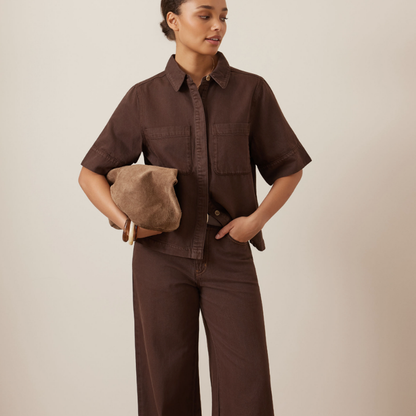 Noa Short Sleeve Shirt – Chocolate