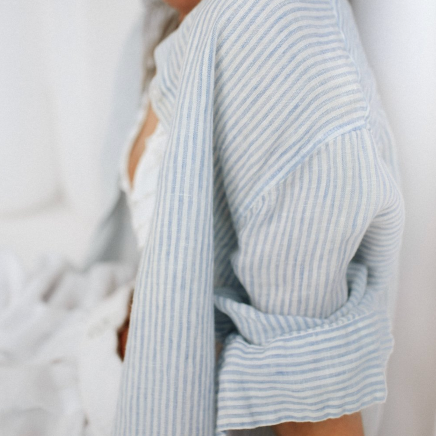 Baltic Linen Stripe Shirt – Blue