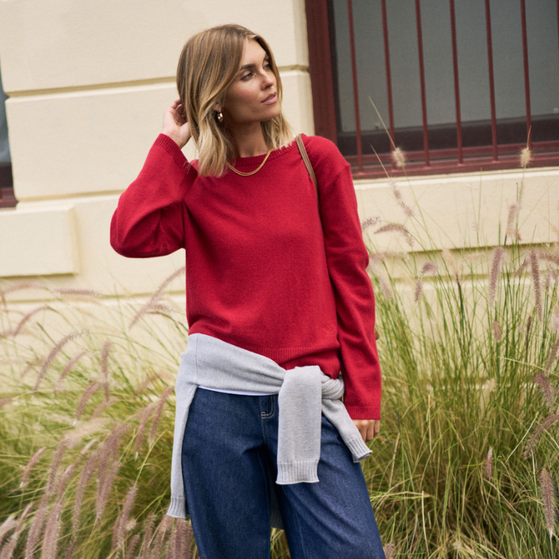 Ness Knit Pullover – Chilli