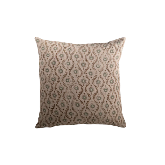Fern Hand Blocked Cushion