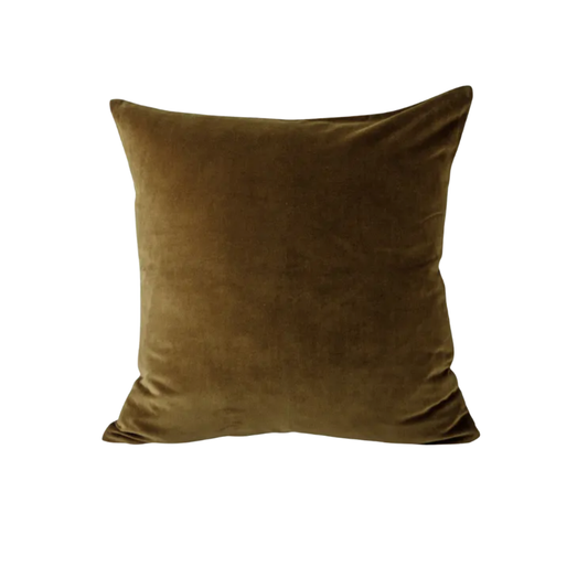Velvet Cushion – Olive