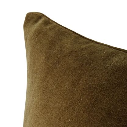 Velvet Cushion – Olive