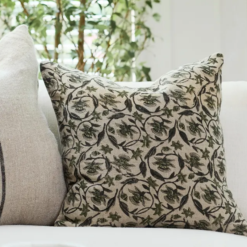 Floral Linen Cushion