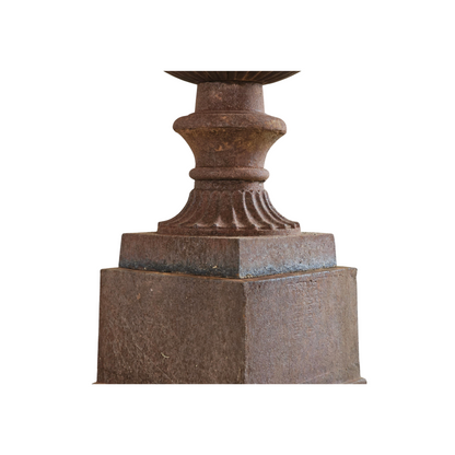 Cast Iron Urn On Plinth