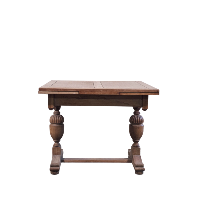 Oak Twin Pedestal Extension Dining Table