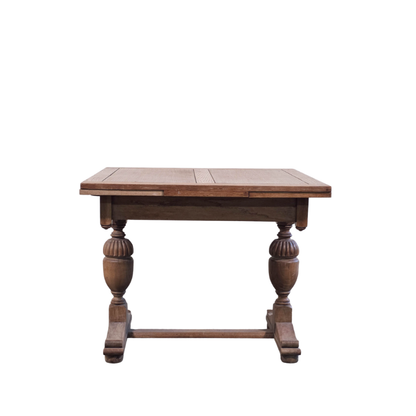 Oak Twin Pedestal Extension Dining Table