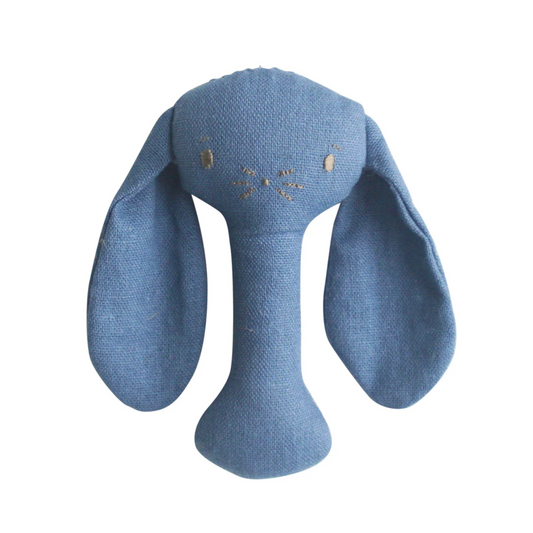 Bunny Rattle – Chambray Linen