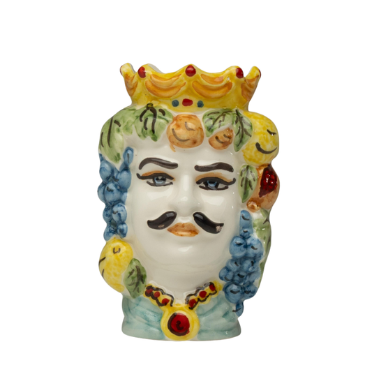 Sicilian Ceramic Moor Head Vase