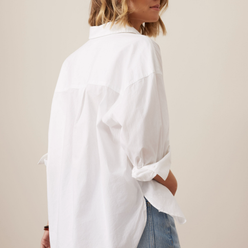 Peta Oversized Shirt – White