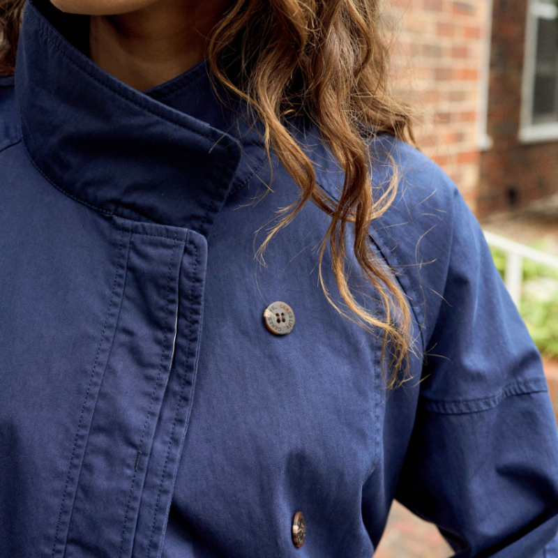 Dakota Funnel Neck Jacket – Navy