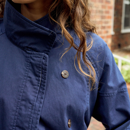 Dakota Funnel Neck Jacket – Navy