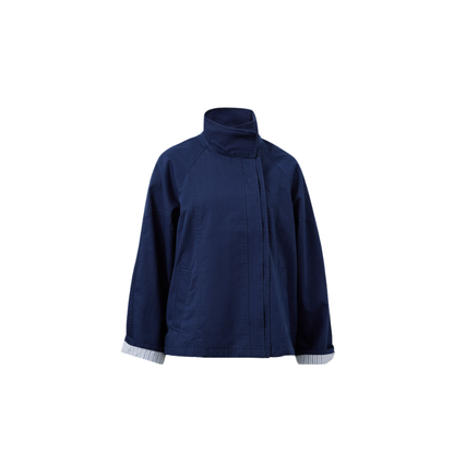 Dakota Funnel Neck Jacket – Navy