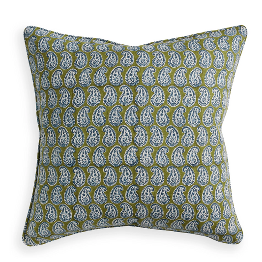 Simrane Moss Azure Cushion