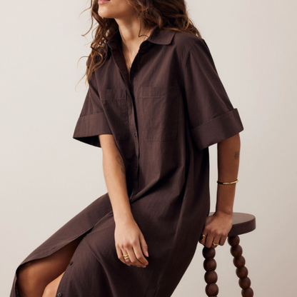 Midi Shirt Dress – Choc