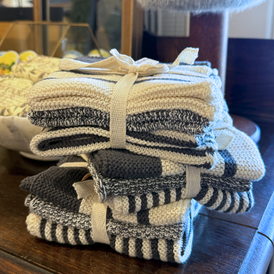 Cotton Knit Washcloth – Grey