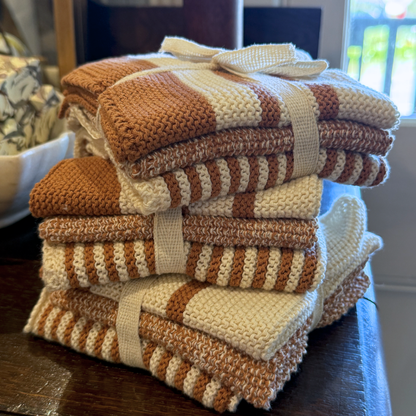 Cotton Knit Washcloth – Mustard