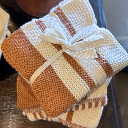 Cotton Knit Washcloth – Mustard