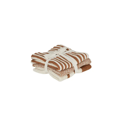 Cotton Knit Washcloth – Mustard